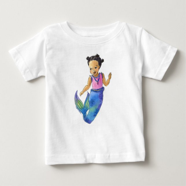 Black Little Mermaid toddler t-shirt (Front)