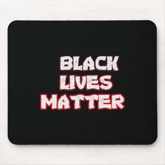Black Live Sticker  Mouse Pad (Front)
