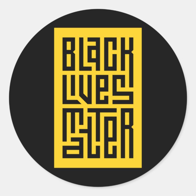 Black Lives 3 Sticker  (Front)
