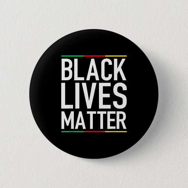 Black Lives Blm Human Rights Black History Month  6 Cm Round Badge (Front)