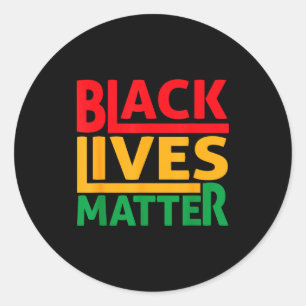 Black Lives Blm Human Rights Black History Month  Classic Round Sticker