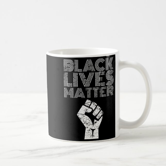 Black Lives Blm Human Rights Black History Month  Coffee Mug (Right)