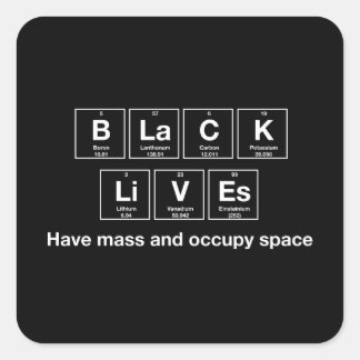Black Lives - Chemical Symbols Glossy Stickers