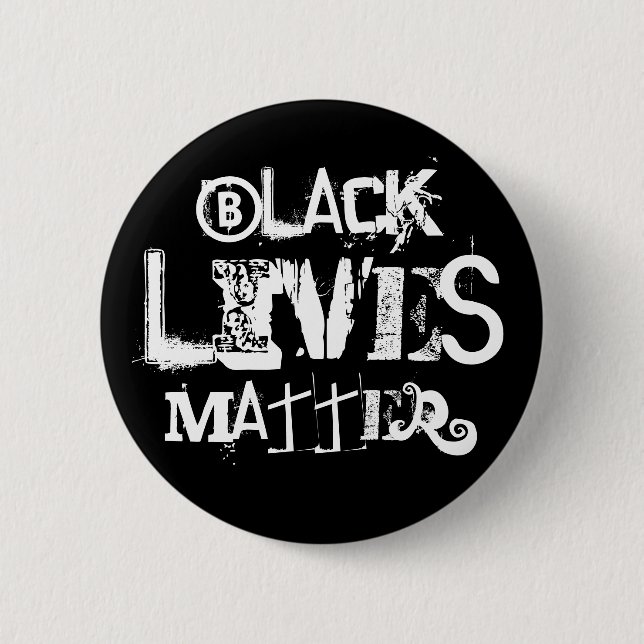 BLACK LIVES MATTER 6 CM ROUND BADGE (Front)