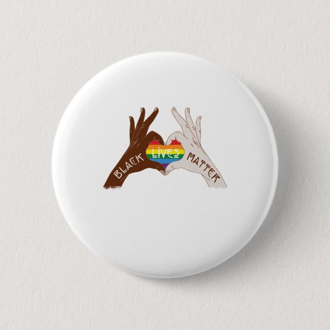 BLACK LIVES MATTER 6 CM ROUND BADGE (Front)
