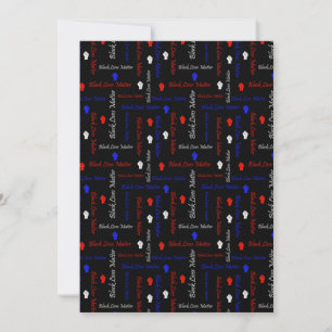 Black Lives Matter American Flag BLM Movement Thank You Card