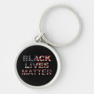 Black Lives Matter American Flag Key Ring