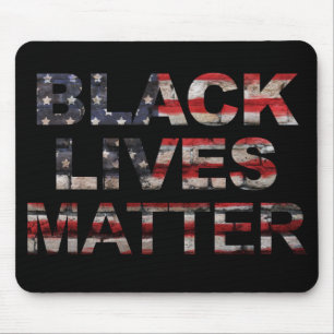 Black Lives Matter American Flag Mouse Pad