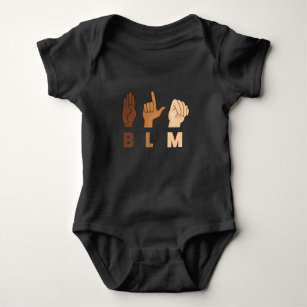 Black Lives Matter ASL Equality BLM Gift Baby Bodysuit