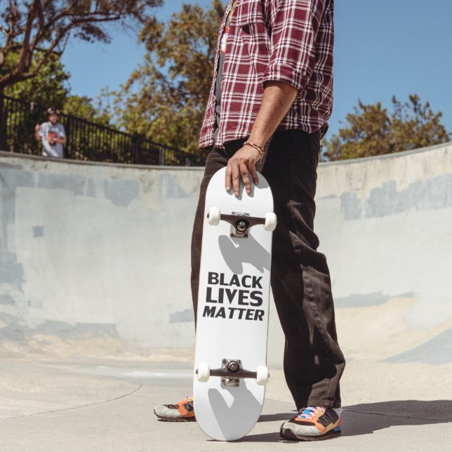 "Black Lives Matter" Black letters Skateboard (Outdoor 2)