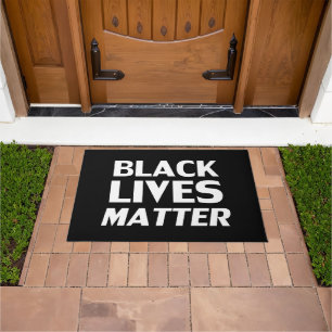 "black lives matter" black white - doormat