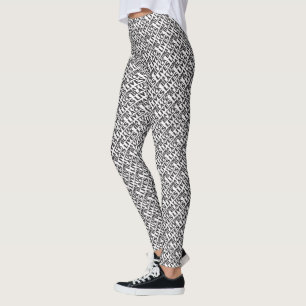 "black lives matter" black white letters leggings