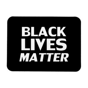 "black lives matter" black white - magnet