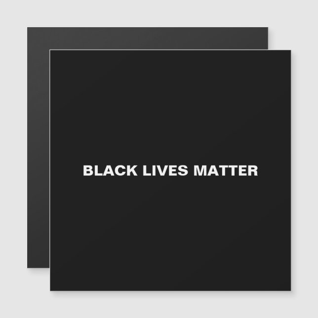 Black Lives Matter black white minimalist magnet (Front/Back)