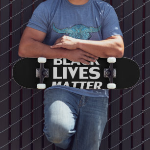 Black lives matter, black white skateboard