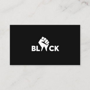 Black Lives Matter Black With Hand Business Card