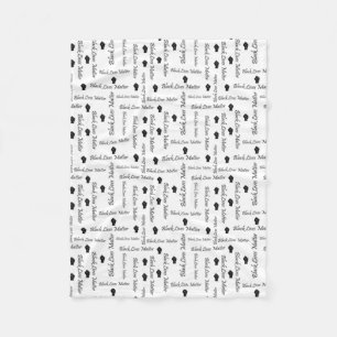 Black Lives Matter BLM African American Protest Fleece Blanket