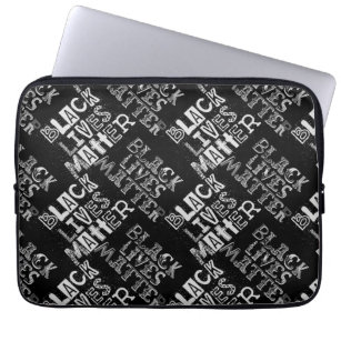 black lives matter blm mixed typeface carry pouch laptop sleeve