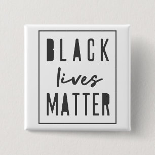 Black Lives Matter BLM Race Equality Modern 15 Cm Square Badge