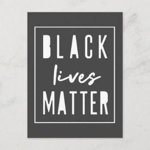 Black Lives Matter   BLM Race Equality Modern Postcard