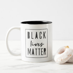 Black Lives Matter   BLM Race Equality Modern Two-Tone Coffee Mug