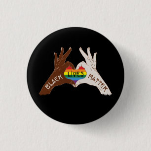 Black Lives Matter _ BLM Rainbow 3 Cm Round Badge