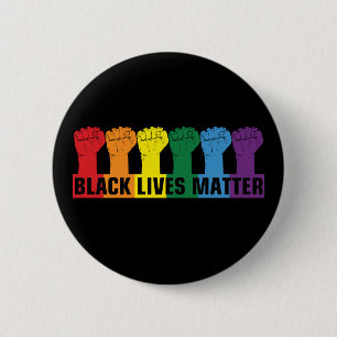Black Lives Matter _ BLM Rainbow 6 Cm Round Badge