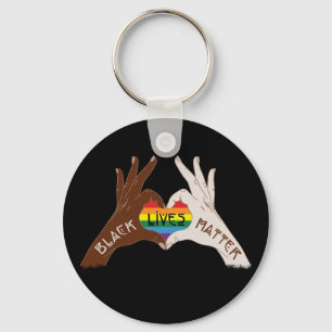 Black Lives Matter _ BLM Rainbow Key Ring