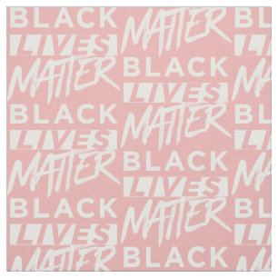 Black lives matter Blush Pink Rose Gold Fabric