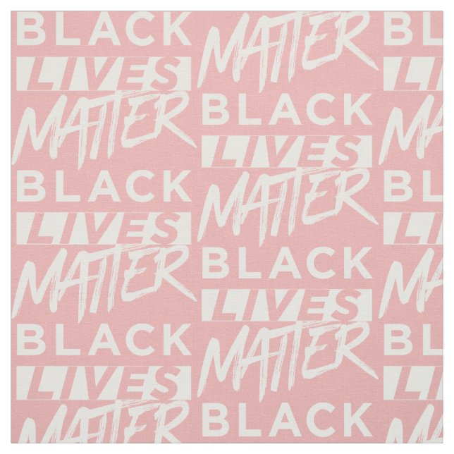 Black lives matter Blush Pink Rose Gold Fabric (Swatch)