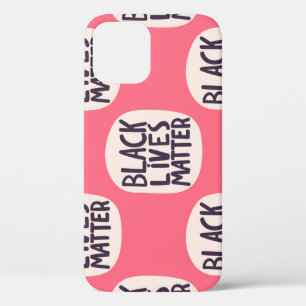 Black lives matter, calligraphic pattern iPhone 12 case