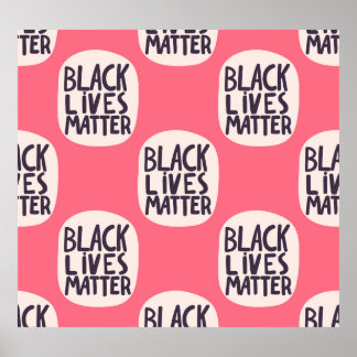 Black lives matter, calligraphic pattern poster