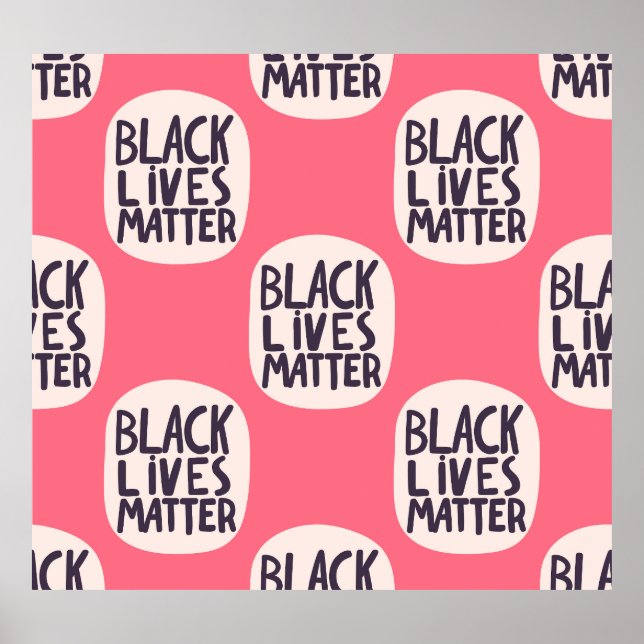 Black lives matter, calligraphic pattern poster (Front)