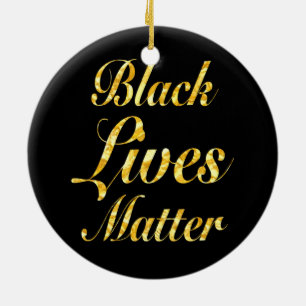 "BLACK LIVES MATTER" CERAMIC ORNAMENT