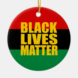 "BLACK LIVES MATTER" CERAMIC ORNAMENT