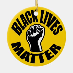 "BLACK LIVES MATTER" CERAMIC ORNAMENT