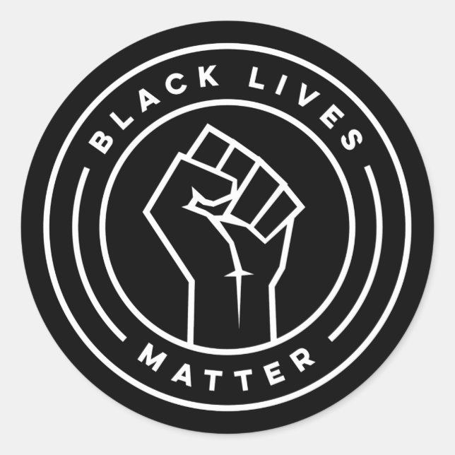 Black Lives Matter Classic Round Sticker (Front)