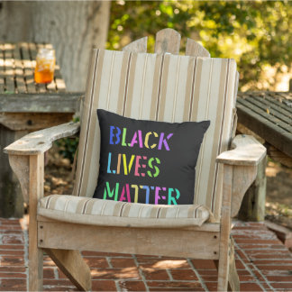 Black Lives Matter Colourful Stencil 01 Cushion
