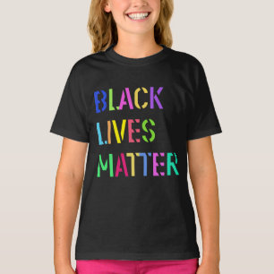 Black Lives Matter Colourful Stencil 01 Editable T-Shirt