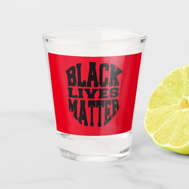 Black Lives Matter Contour Shot Glass (Front)