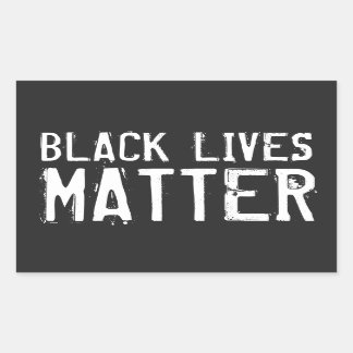 Black Lives Matter - Distressed Lettering Rectangular Sticker