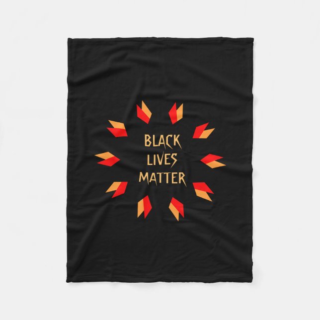 Black Lives Matter Fleece Blanket (Front)
