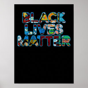Black Lives Matter Graffiti Equality Empowered Poster