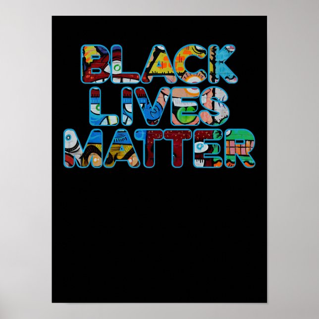 Black Lives Matter Graffiti Equality Empowered Poster (Front)
