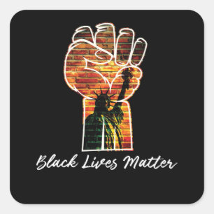 Black Lives Matter Graffiti Equality Empowered Square Sticker