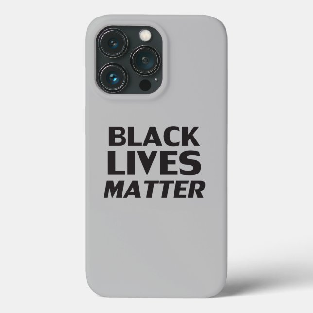 Black Lives Matter grey black modern typography Case-Mate iPhone Case (Back)