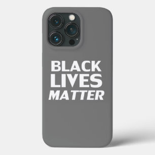 Black Lives Matter grey white modern typography iPhone 13 Pro Case