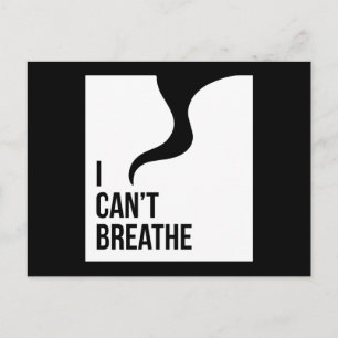 Black Lives Matter I Can't Breath Holiday Postcard