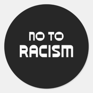 Black Lives Matter No To Racism Classic Round Sticker