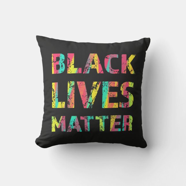 Black Lives Matter Painting 01 Rise Up Reminder Cushion (Front)
